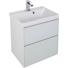 Тумба с раковиной Aquanet Гласс 60 196961+179393