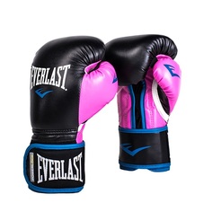 Боксерские перчатки Everlast Powerlock PU черн/розов. 12oz