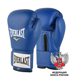 Боксерские перчатки Everlast Amateur Competition PU син. 12oz