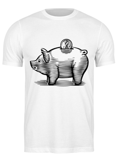 Футболка мужская Printio Копилка хрюшка белая L