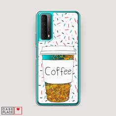 Чехол Awog "Coffee прозрачный стакан" для Huawei P Smart 2021