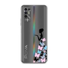 Чехол Awog "Платье из бабочек" для Tecno Pova 2
