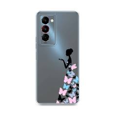Чехол Awog "Платье из бабочек" для Tecno Camon 18 Premier