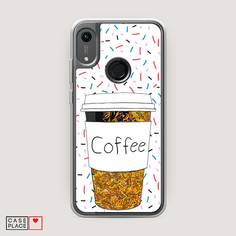 Чехол Awog "Coffee прозрачный стакан" для Huawei Y6s