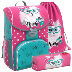 Ранец ErichKrause ErgoLine 15 L Cool Cat с наполнением розовый 44625_N
