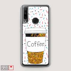 Чехол Awog "Coffee прозрачный стакан" для Honor 9X Premium