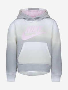 Худи для девочек Nike Printed Club, Серый, размер 110