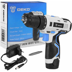 Аккумуляторная дрель-шуруповерт Deko GCD12DU3 SNOW WHITE 1х1.5Ач