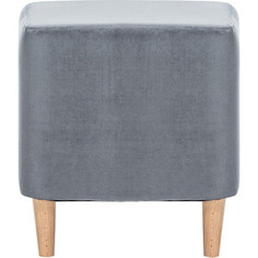 Пуф Leset Соул квадратный со съемным чехлом Велюр Серый