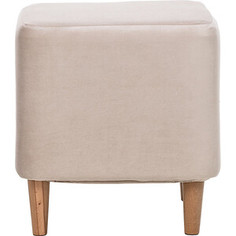 Пуф Leset Соул квадратный со съемным чехлом Велюр Кремовый