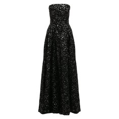 Платье из шелка и хлопка Oscar de la Renta