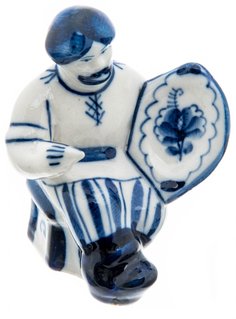 Статуэтка "Жостовский мастер?", фарфор, СССР, 1986-1990 Однажды