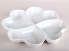 Менажница 4-х секционная ZD8340 25см Коралл