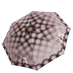 Зонт складной женский автоматический FABRETTI UFLS0007-12, коричневый