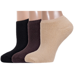 Комплект носков женских ХОХ 3-GZ-3R9 бежевых; коричневых; черных 25