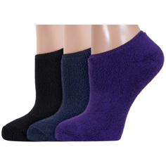 Комплект носков женских ХОХ 3-GZ-3R9 черных; фиолетовых; синих 23