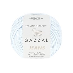 Пряжа Gazzal Jeans 271008, цвет 1109 (светло голубой)