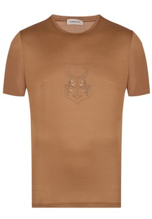 Футболка мужская Corneliani 128475 коричневая 52 IT