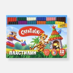 Пластилин Creativiki 12 цветов, 180 г