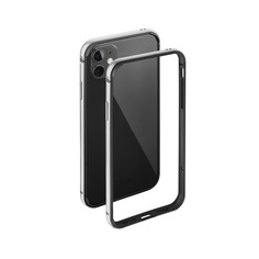 Чехол защитный Alum Bumper для Apple iPhone 11, серебристый, Deppa