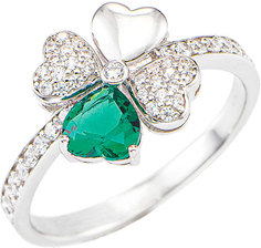 Кольцо из серебра с фианитом р. 17 AMEN RQUBV Amen.