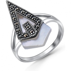 Кольцо с перламутром и марказитами из серебра Silver wings 210954a-39 18