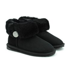 Угги женские Emu Australia Ore Fold Over W12315 черные 41 EU
