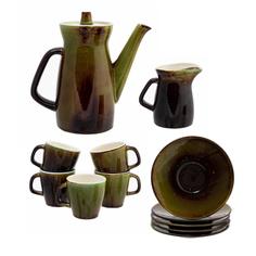 Кофейный сервиз, Raritetus, на 5 персон (12 предм.), фаянс, глазурь, СССР, 1962-1991 гг. Однажды