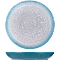 Тарелка глубокая D=24 см бирюзовая KunstWerk Neptune 3010773