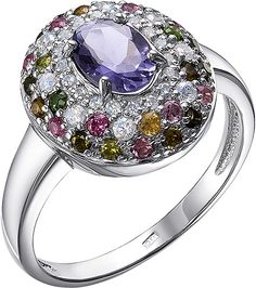 Кольцо из серебра с турмалином р. 19,5 Империал K1322JU/Ag-617/35 Imperial