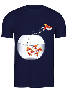 Футболка мужская Printio Аквариум синий 2XL