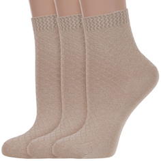 Комплект носков женских ХОХ 3-G-223 бежевых 23