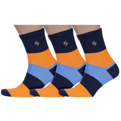 Комплект носков мужских ХОХ 3X-3R3 оранжевых; синих; голубых 29
