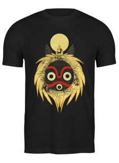 Футболка мужская Printio Маска мононоке черная 3XL