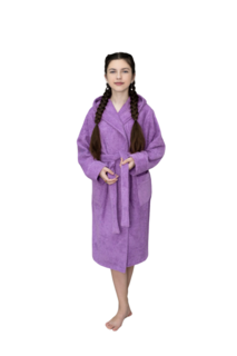 Халат для девочек Bio-Textiles HMW цв. фиолетовый р. 146