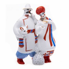 Статуэтка, Raritetus, "Полюбил я вдовицу", фарфор, золочение, КФЗ, СССР, 1967-1990 гг. Однажды