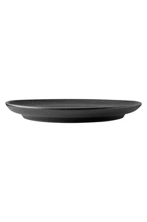 Тарелка круглая черная фарфоровая Ink Circles, 270х270х28 мм, BUFETT, 640123 No Brand