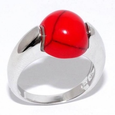 Кольцо с кораллами из серебра Silver wings 21sr1107-97 17,5