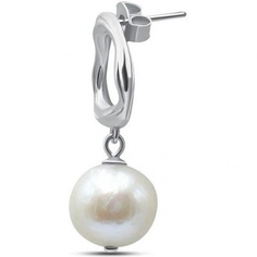 Серьга одиночная с жемчугом из серебра Silver wings 02211141543a