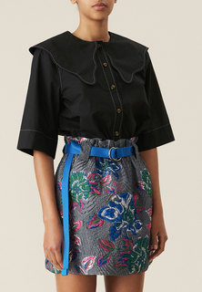 Блуза женская GANNI 132410 черная 38 IT