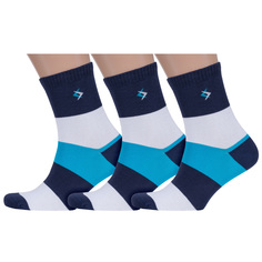 Комплект носков мужских ХОХ 3X-3R3 белых; синих; бирюзовых 25