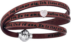 Браслет из кожи и стали с фианитом р. 18 AMEN ASTA08-Z Amen.