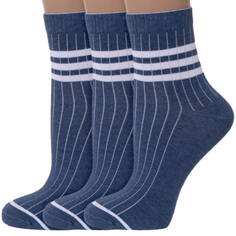 Комплект носков женских ХОХ 3-G-1407 синих; белых 25