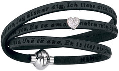 Браслет из кожи и стали с фианитом р. 19 AMEN ASTA02-Z Amen.