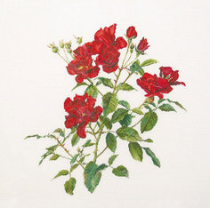 Набор для вышивания на льне THEA GOUVERNEUR "Пылкий Цветок", канва лён 36 ct, арт.411