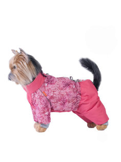 Комбинезон для собак Happy Puppy Пинк спринг, унисекс, розовый, 4, длина спины 32 см