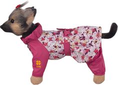 Комбинезон для собак DOGMODA "Настроение" цветы, длина спины 32см