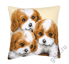 Набор для вышивания подушки "Три щенка", арт.PN 0008507 Vervaco