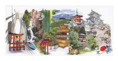 Набор для вышивания THEA GOUVERNEUR "Япония", канва аида 18 ct, арт.548A