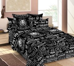 Покрывало "Джек 1 Чёрн." Перкаль 200х210 стеганое Текс Дизайн